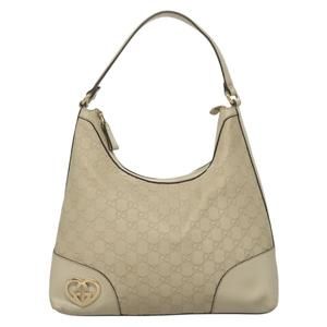 Gucci Guccissima White CANVAS, LEATHER shoulder